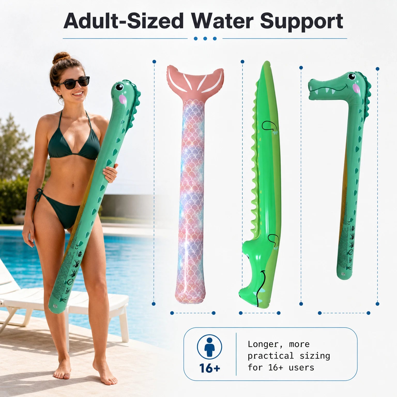 Jouet aquatique gonflable animal cartoon en action