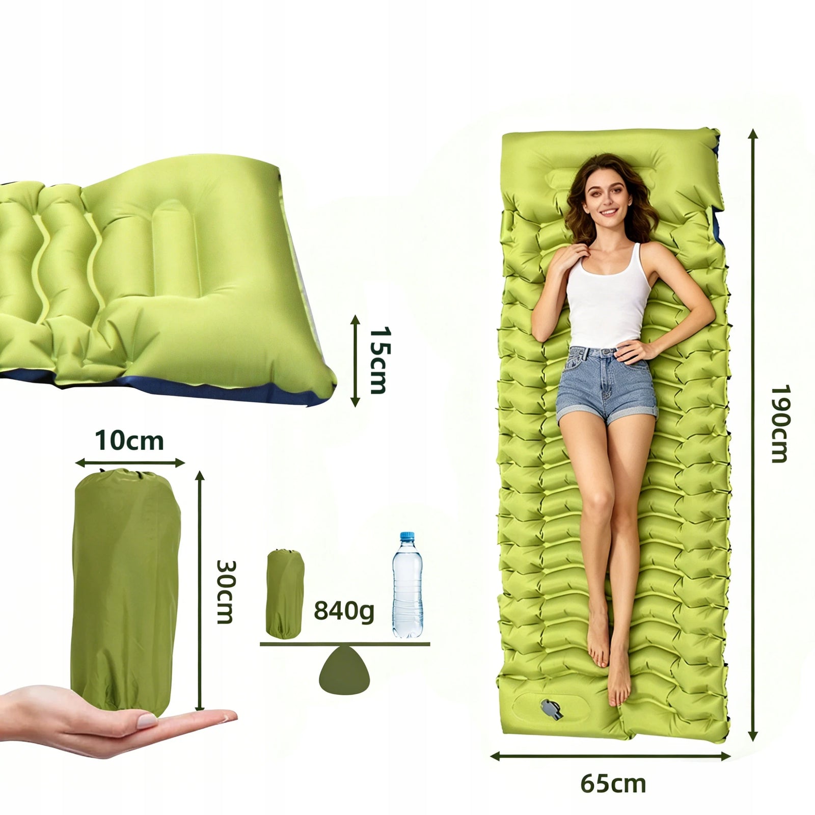 Matelas de Camping Gonflable Épais - vue d'ensemble