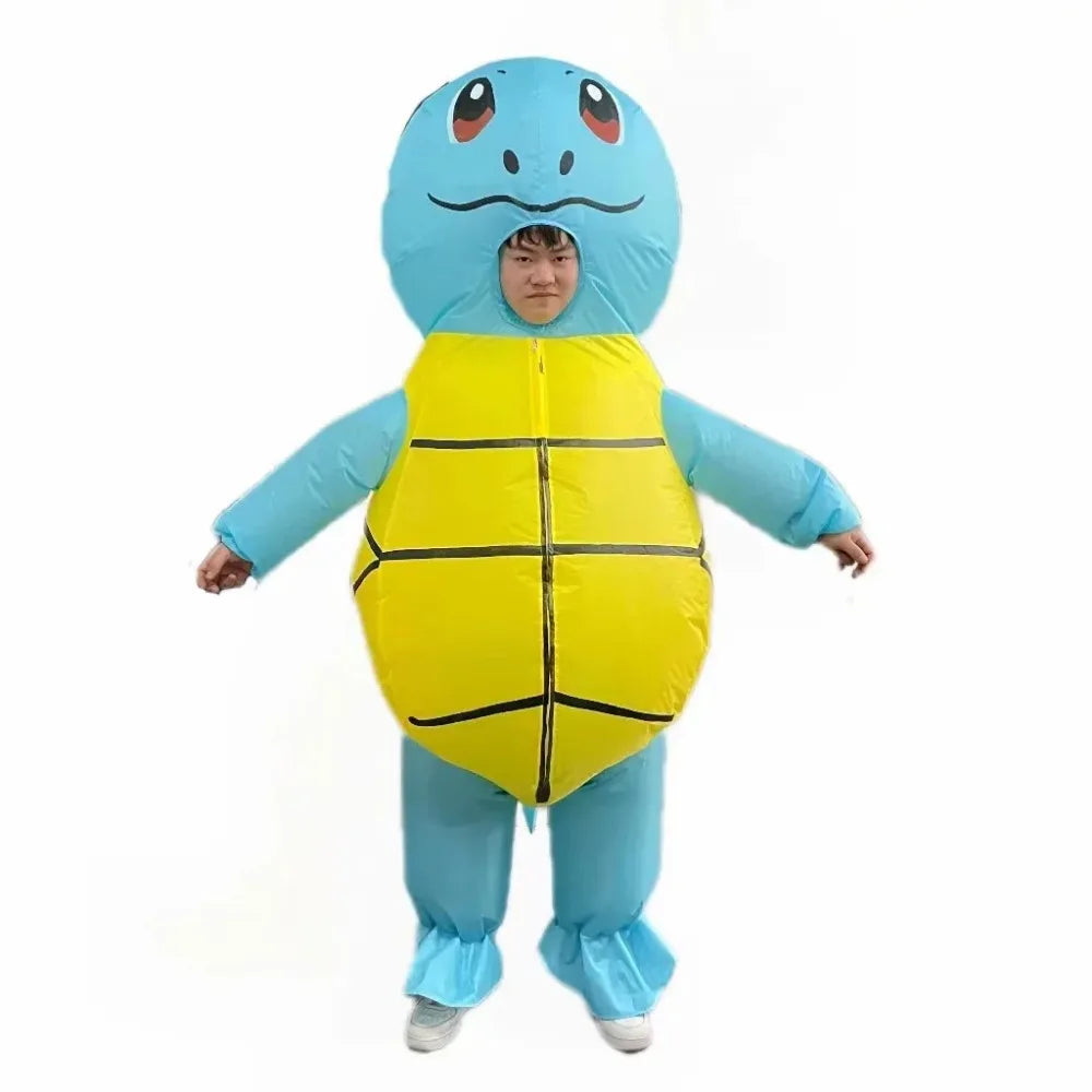 Costume Gonflable Tortue Adulte porté en extérieur