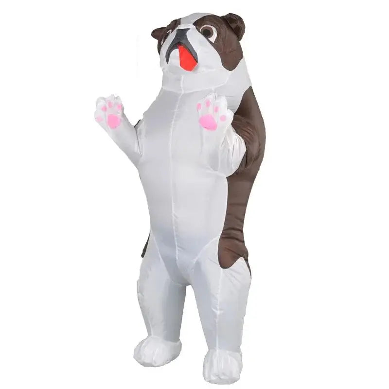 Détail tête bouledogue costume gonflable