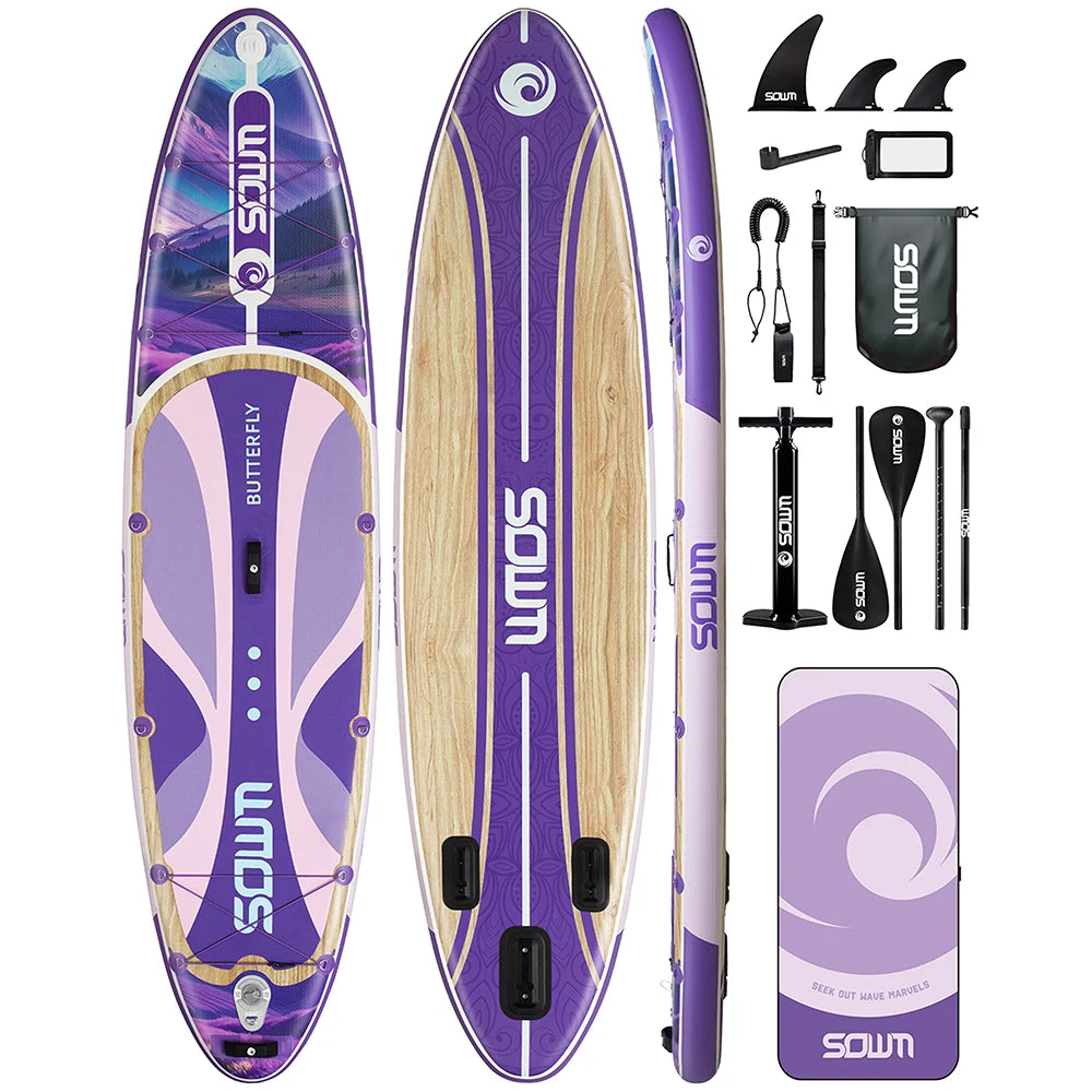 Stand Up Paddle Gonflable Rose Pêche sur le lac