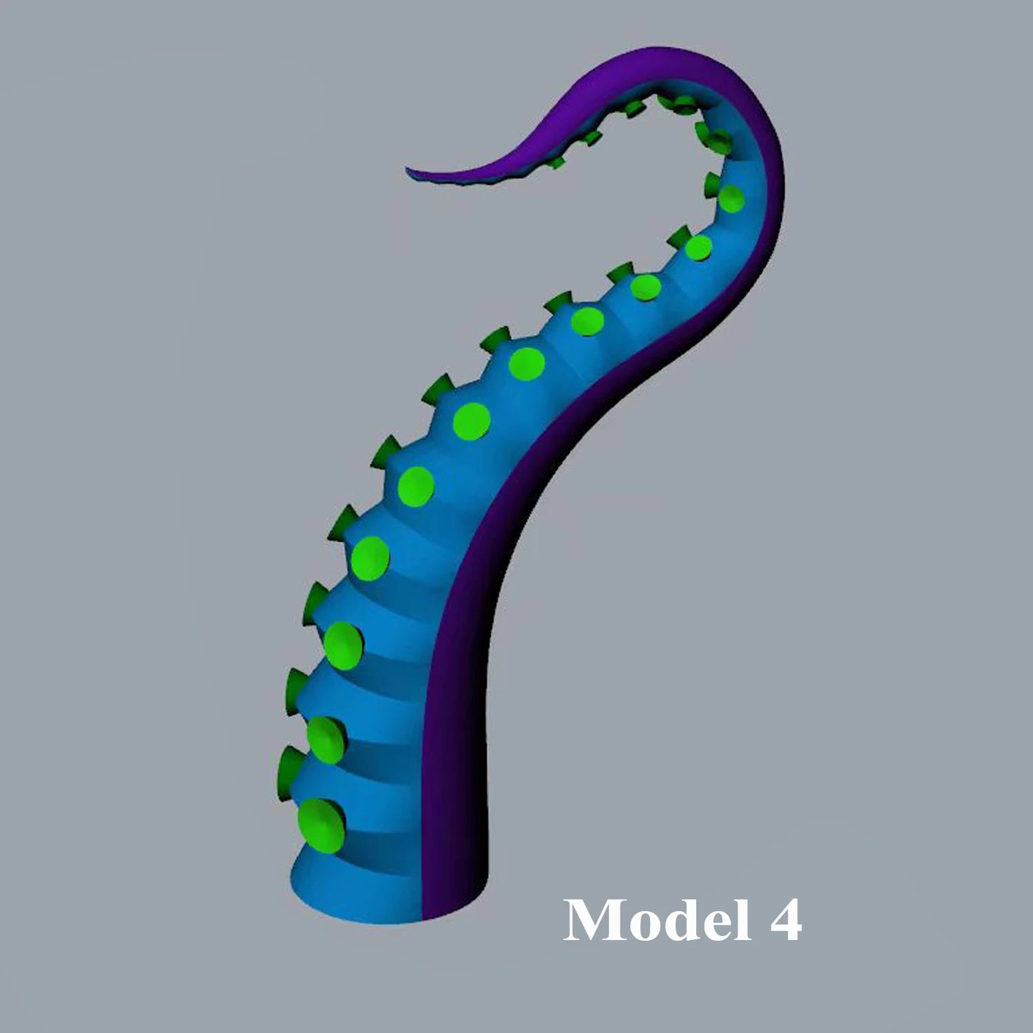 Décoration gonflable tentacule poulpe violet taille 3 mètres