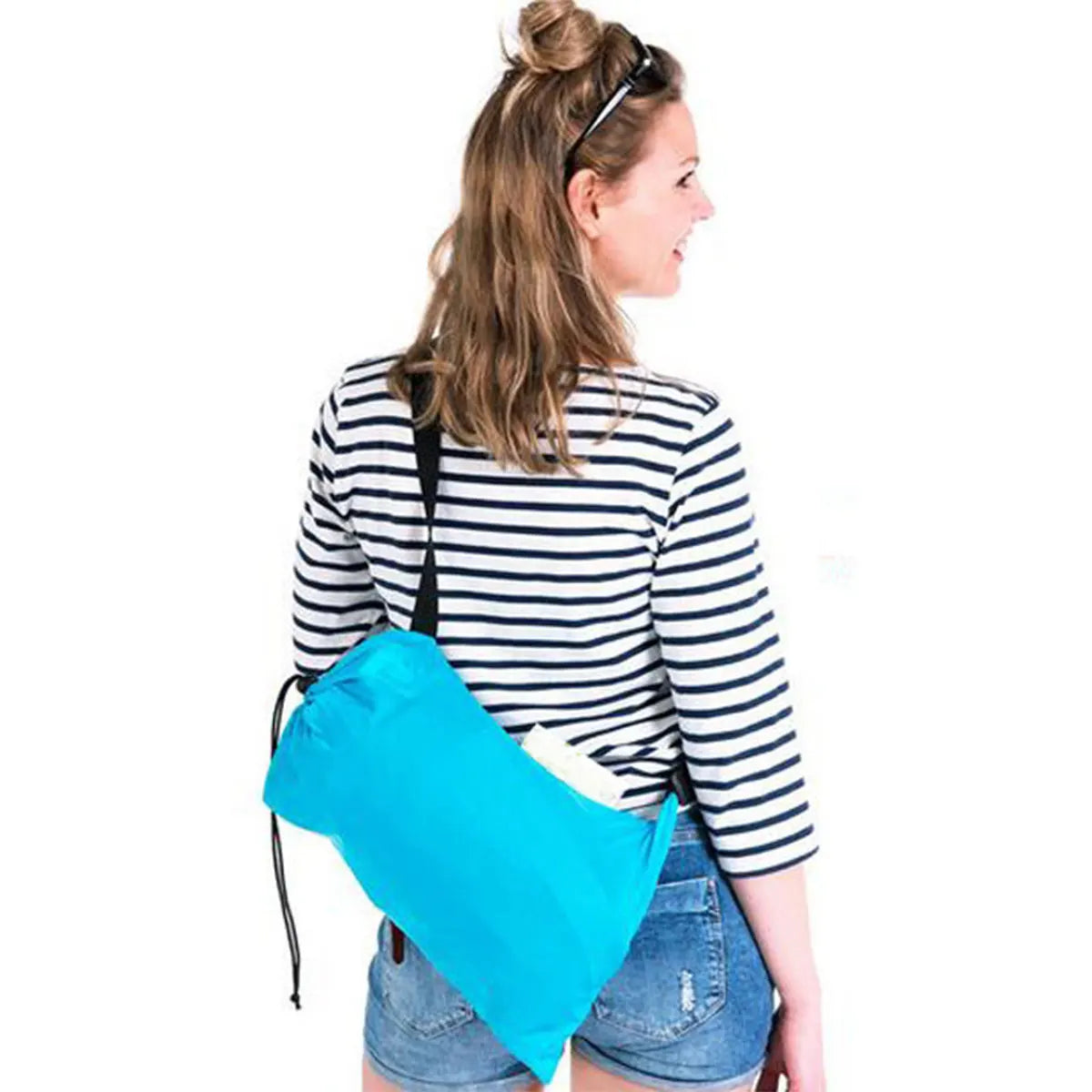 Canapé gonflable portable plié pour transport
