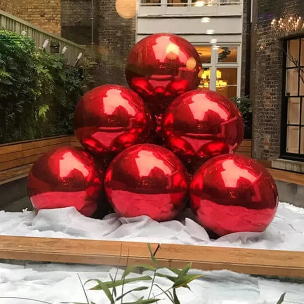 Boule miroir gonflable irisée pour soirée discothèque