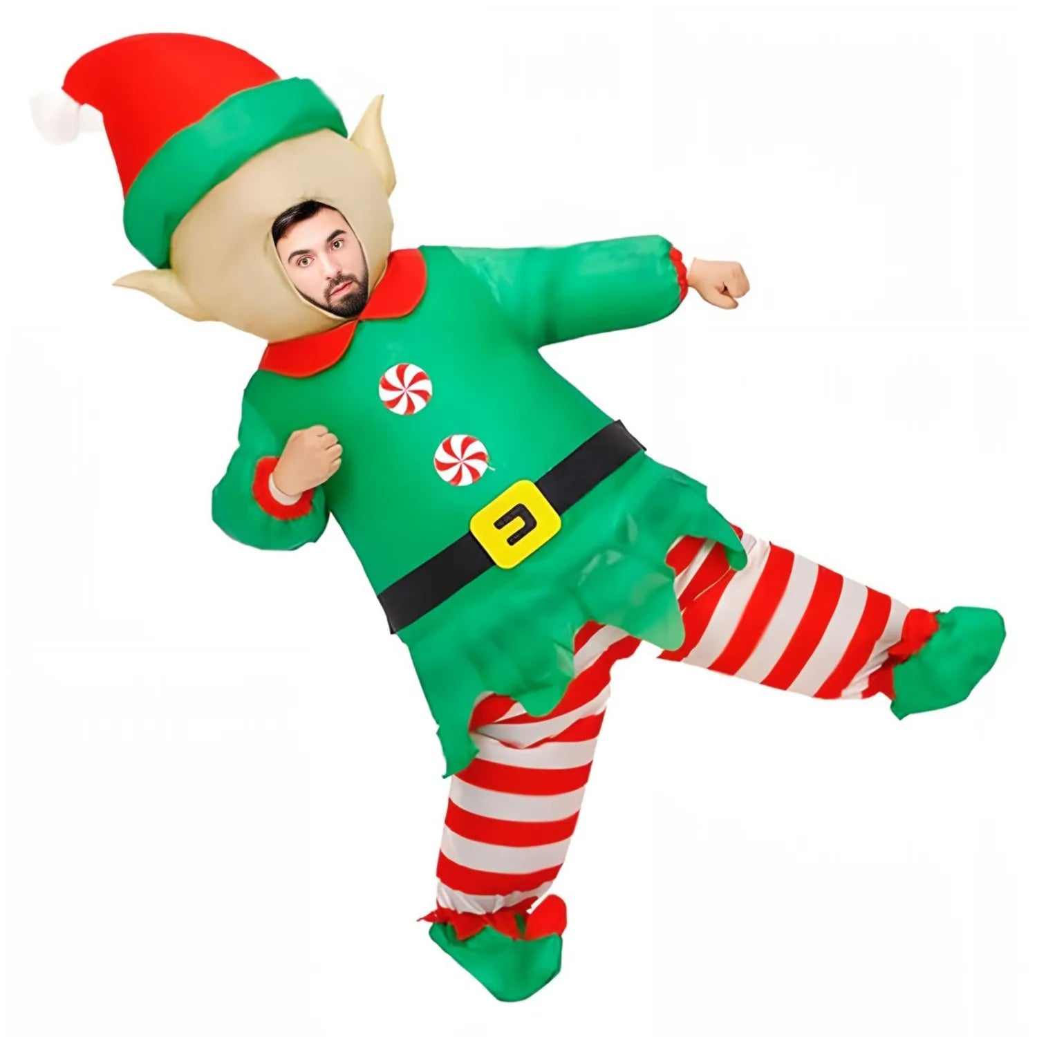 Contenu du pack costume gonflable elfe de Noël