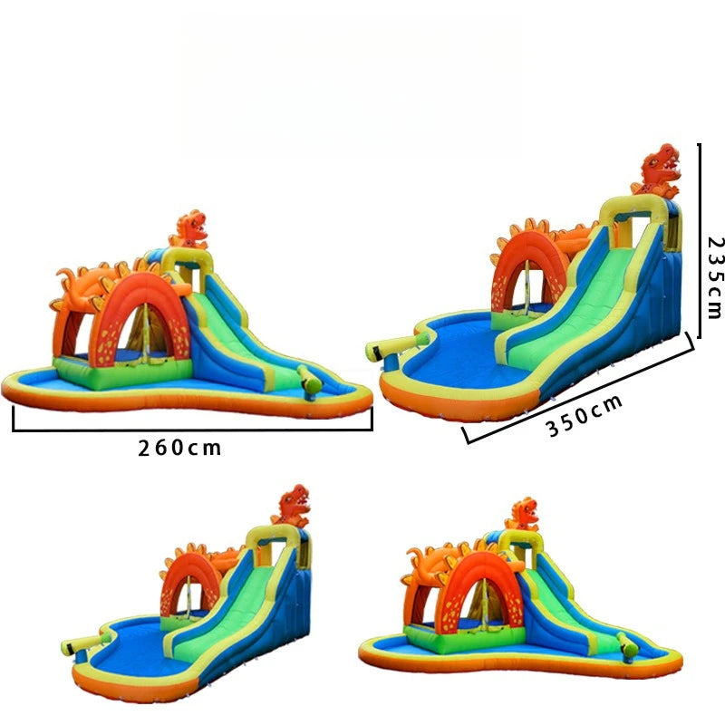 Château gonflable dinosaure contenu colis souffleur réparation