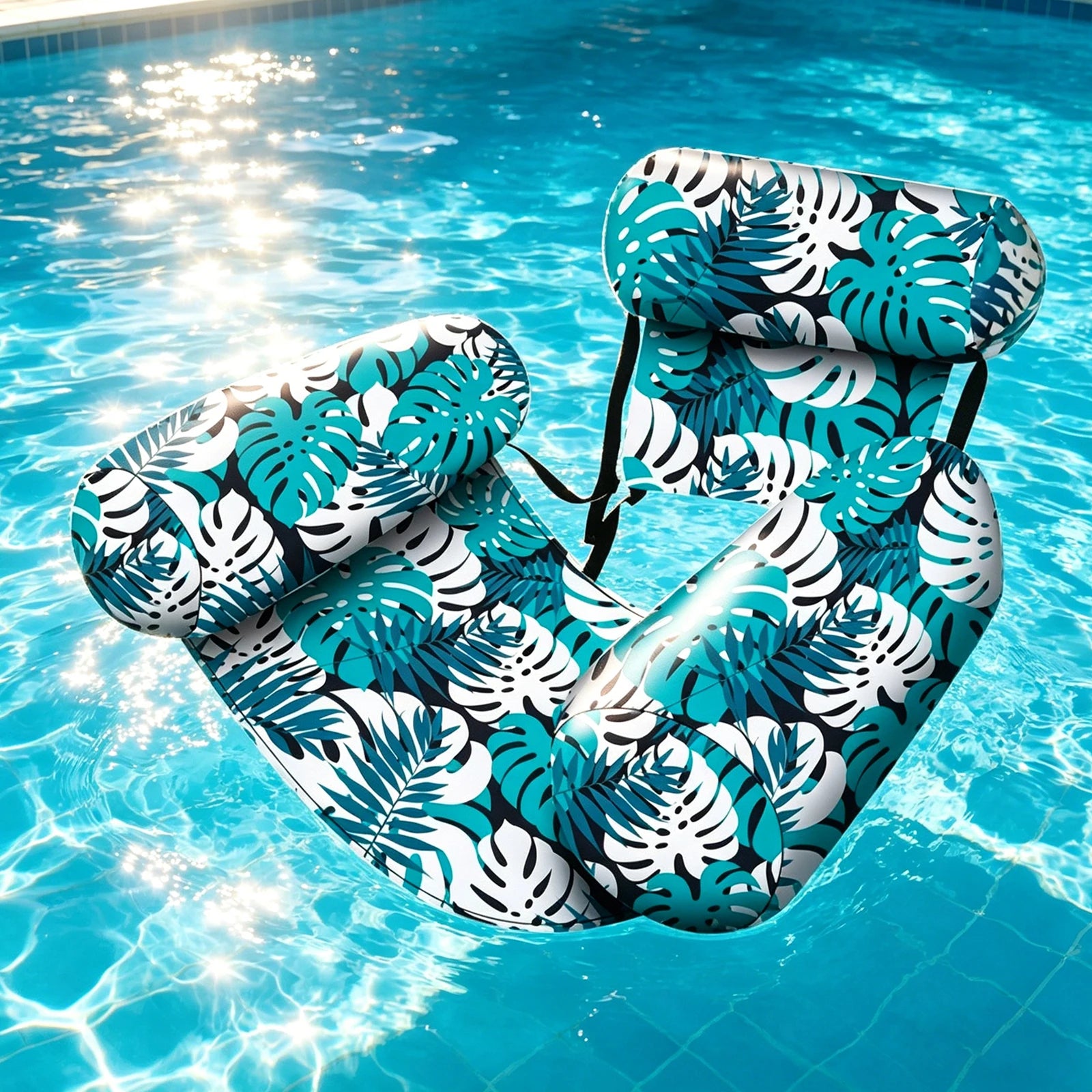 Bouée Gonflable Chaise Longue Pliable pliée pour le rangement