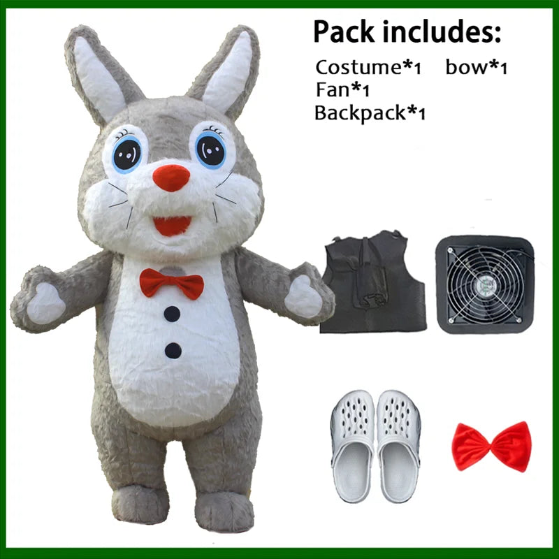 Costume gonflable panda modèle décoratif noir et blanc
