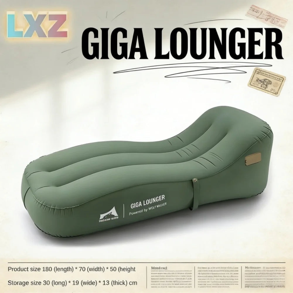 Canapé gonflable de camping coloris kaki