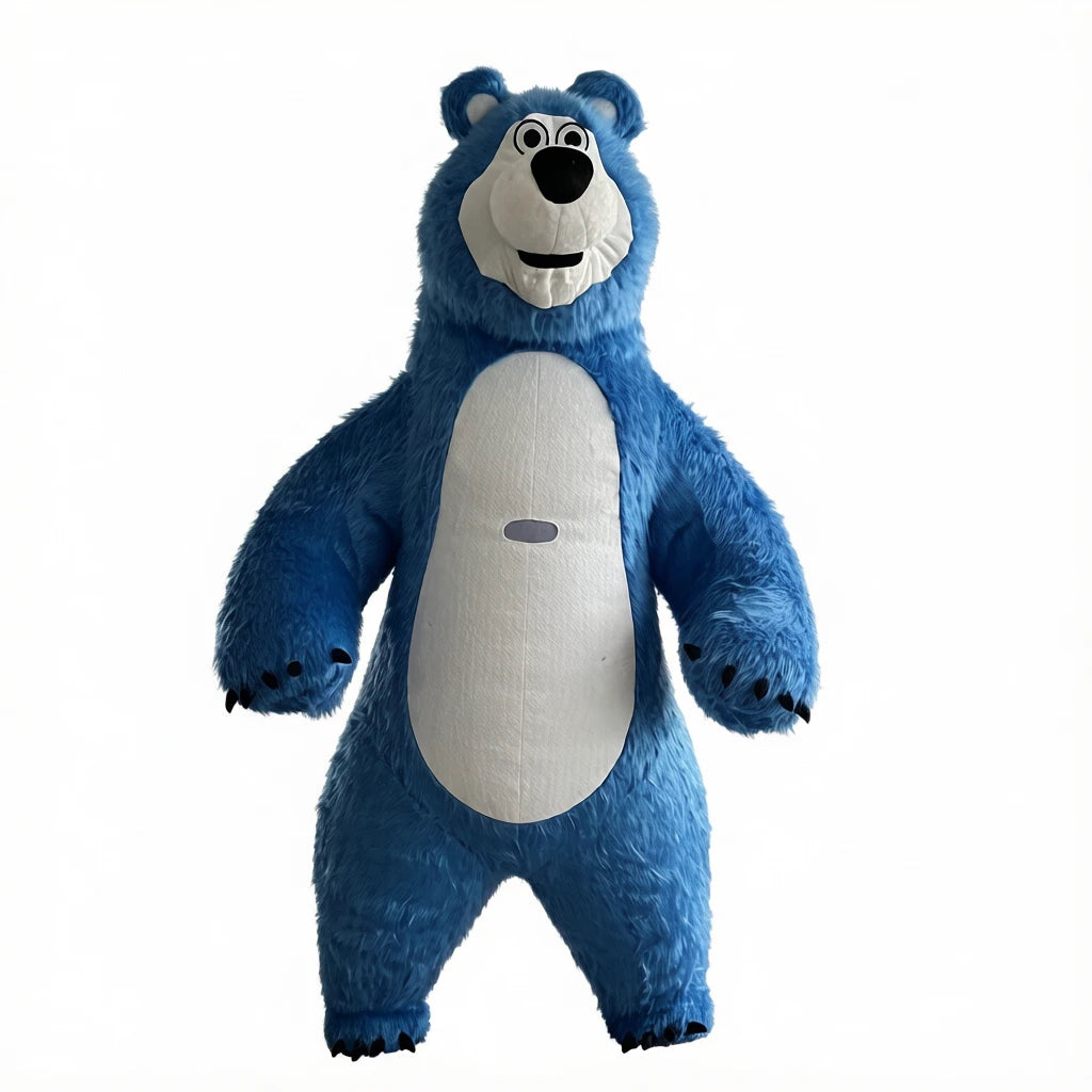 Costume gonflable mascotte Ours prêt pour animation commerciale