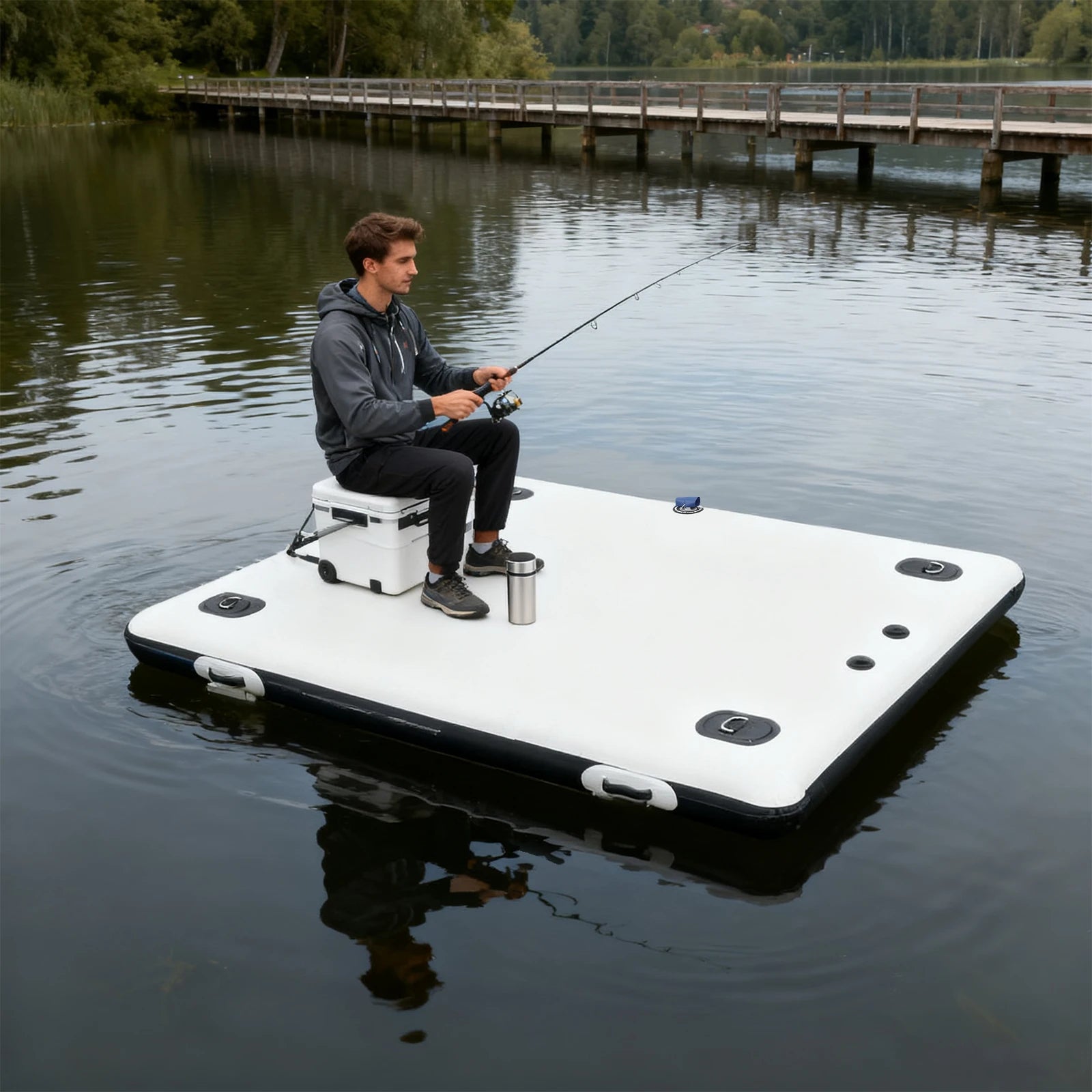 Plateforme flottante gonflable sac de rangement