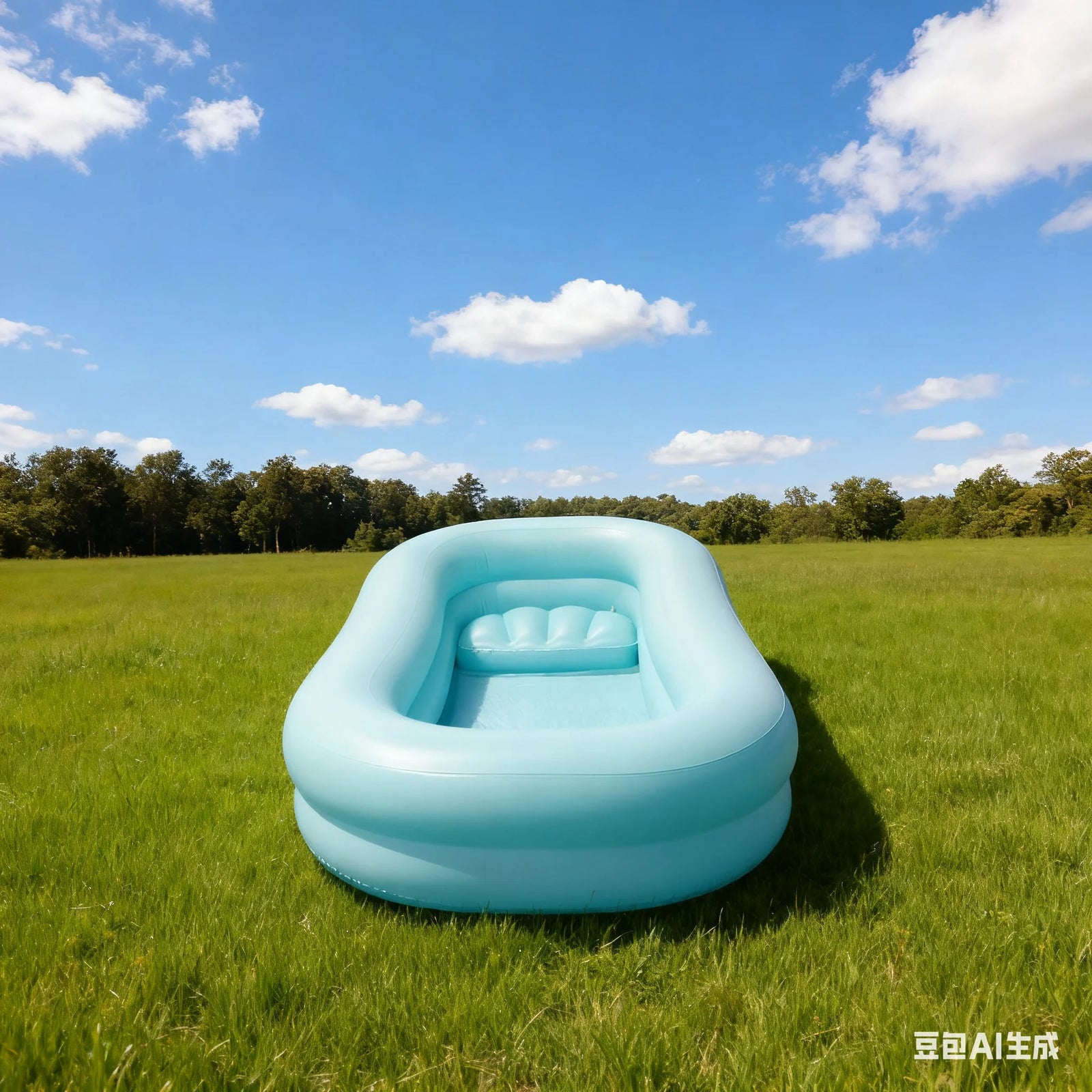 Baignoire gonflable médicale bleu ciel pour soins aux patients