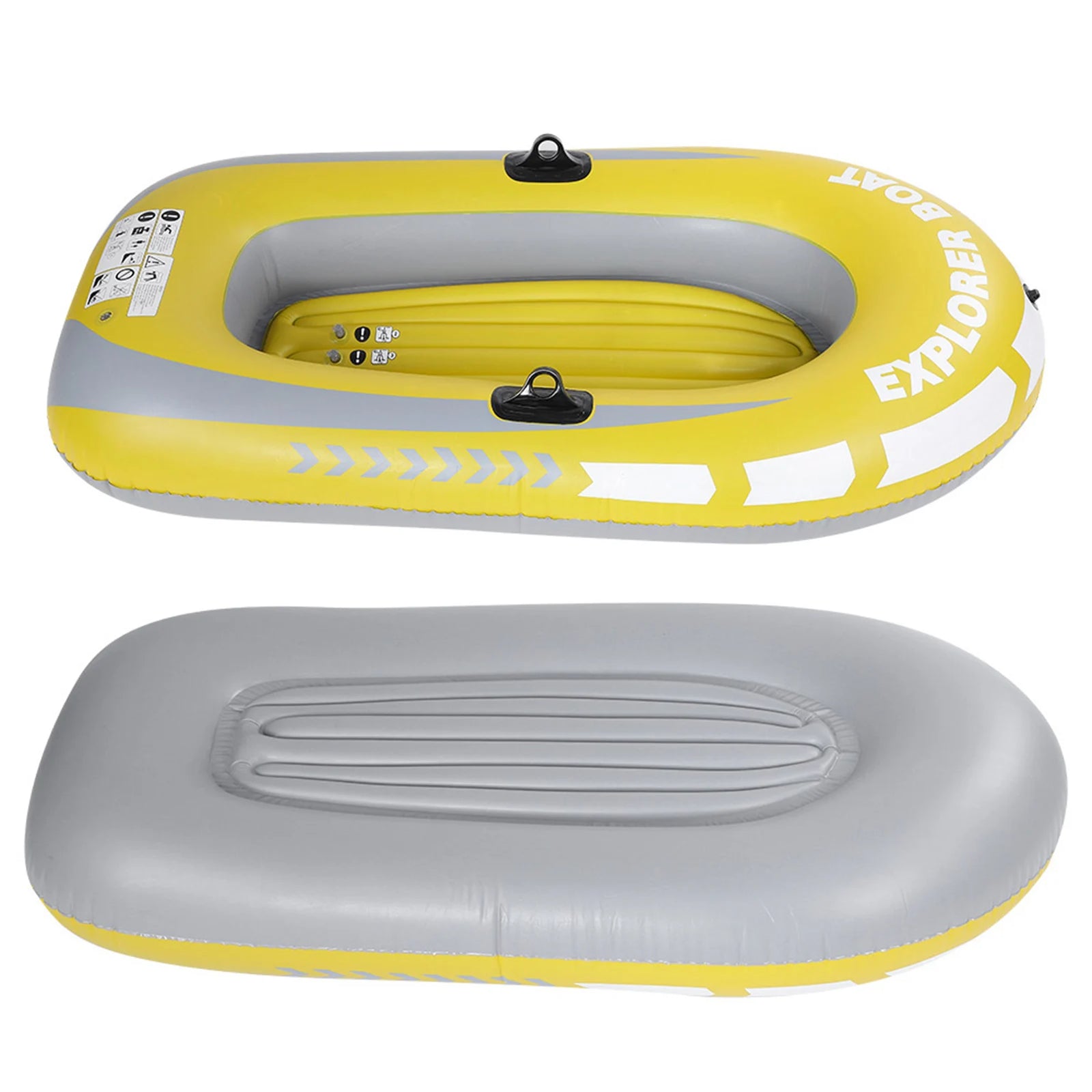 Bateau Gonflable Kayak Jaune Pêche - vue d'ensemble