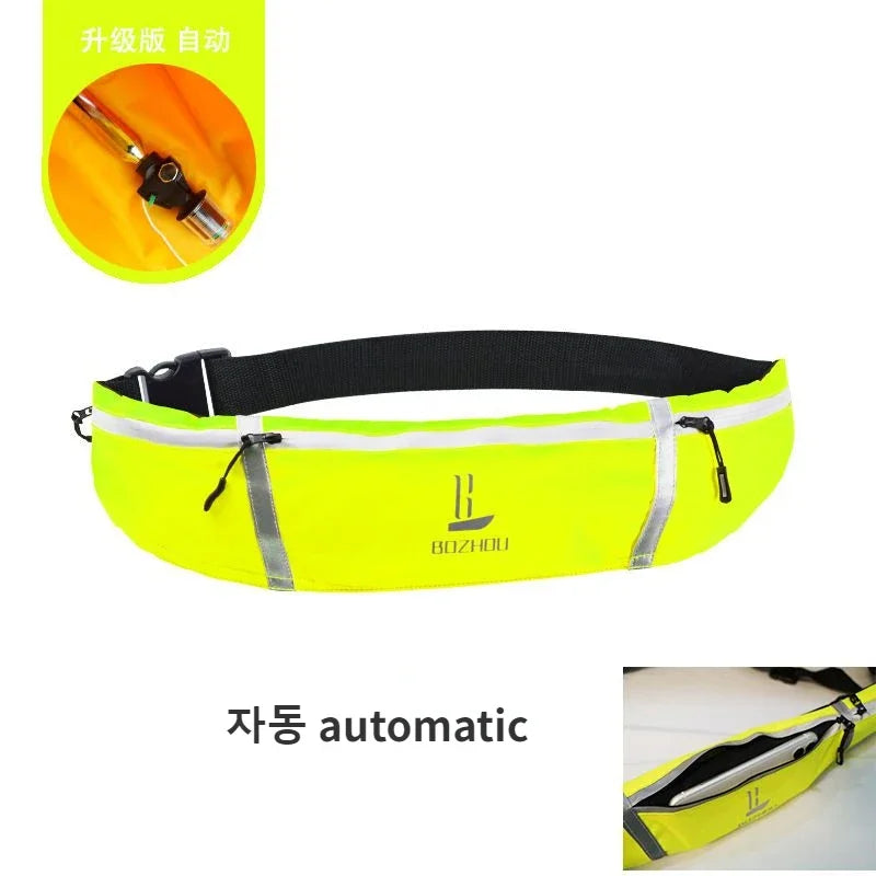 Ceinture de sauvetage gonflable orange pour la pêche