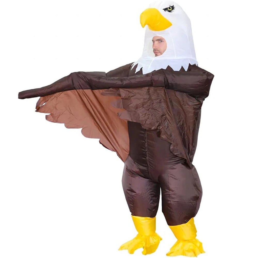 Combinaison gonflable aigle adulte vue latérale