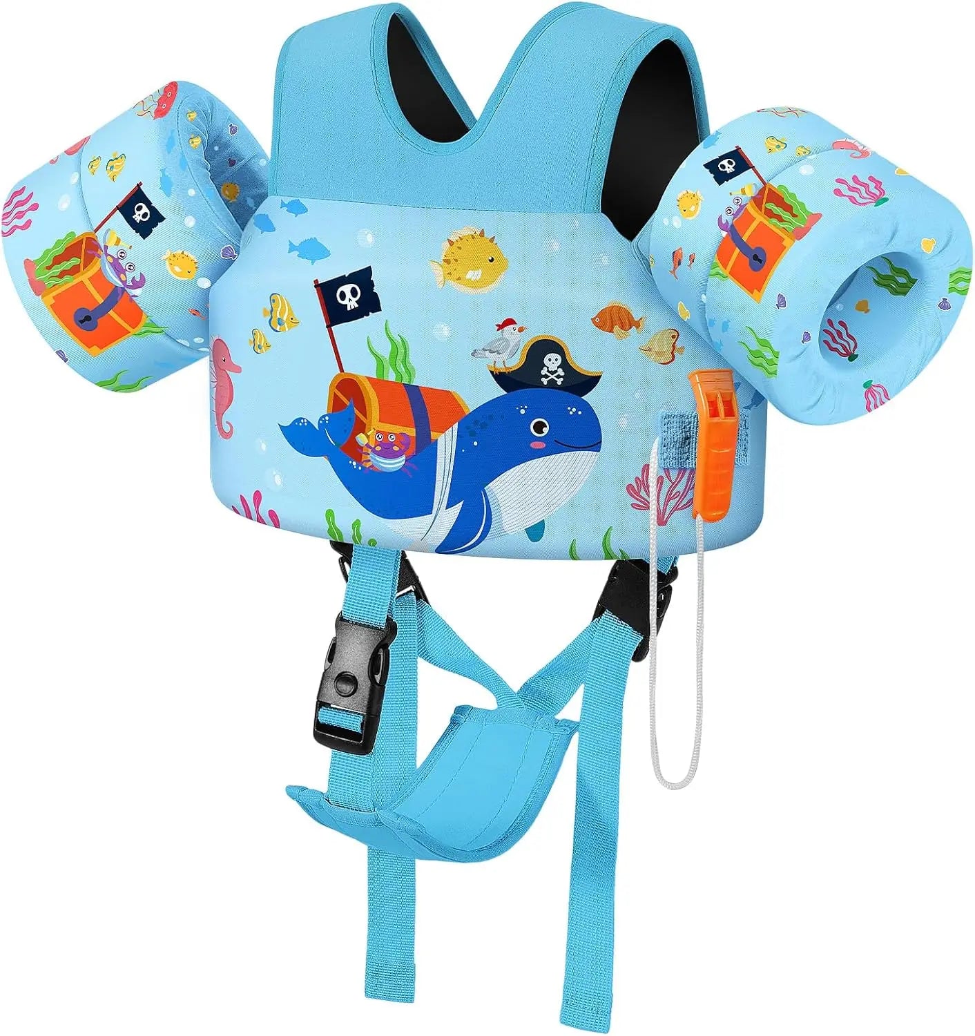 Gilet de bain enfant brassard facile à enfiler