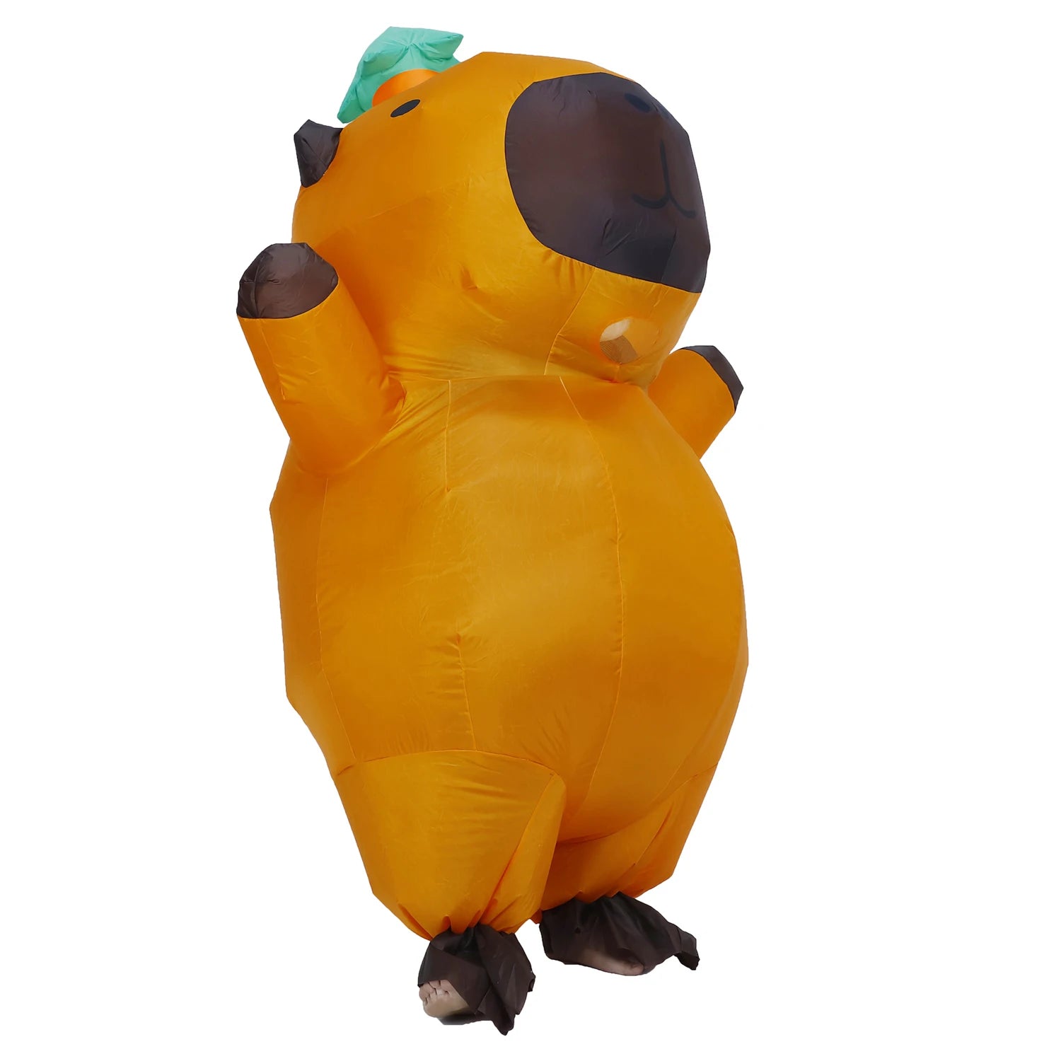 Costume capybara gonflable détail hublot de vision