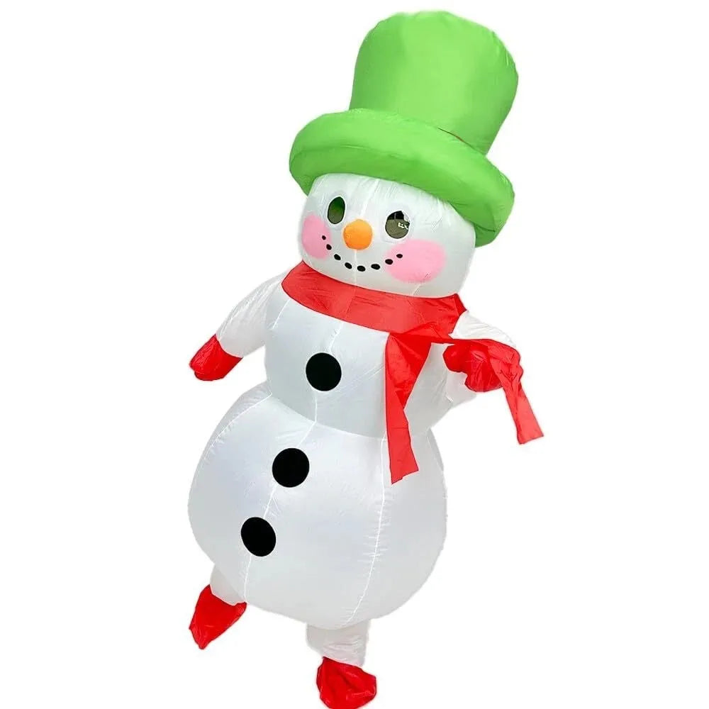 Costume gonflable blanc Noël adulte 155-190 cm