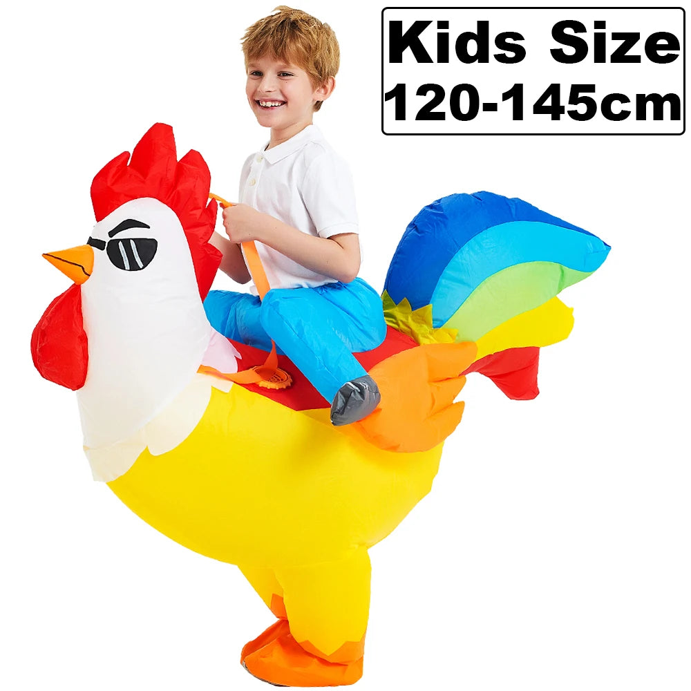 Costume gonflable animal adulte 150-195 cm vue profil