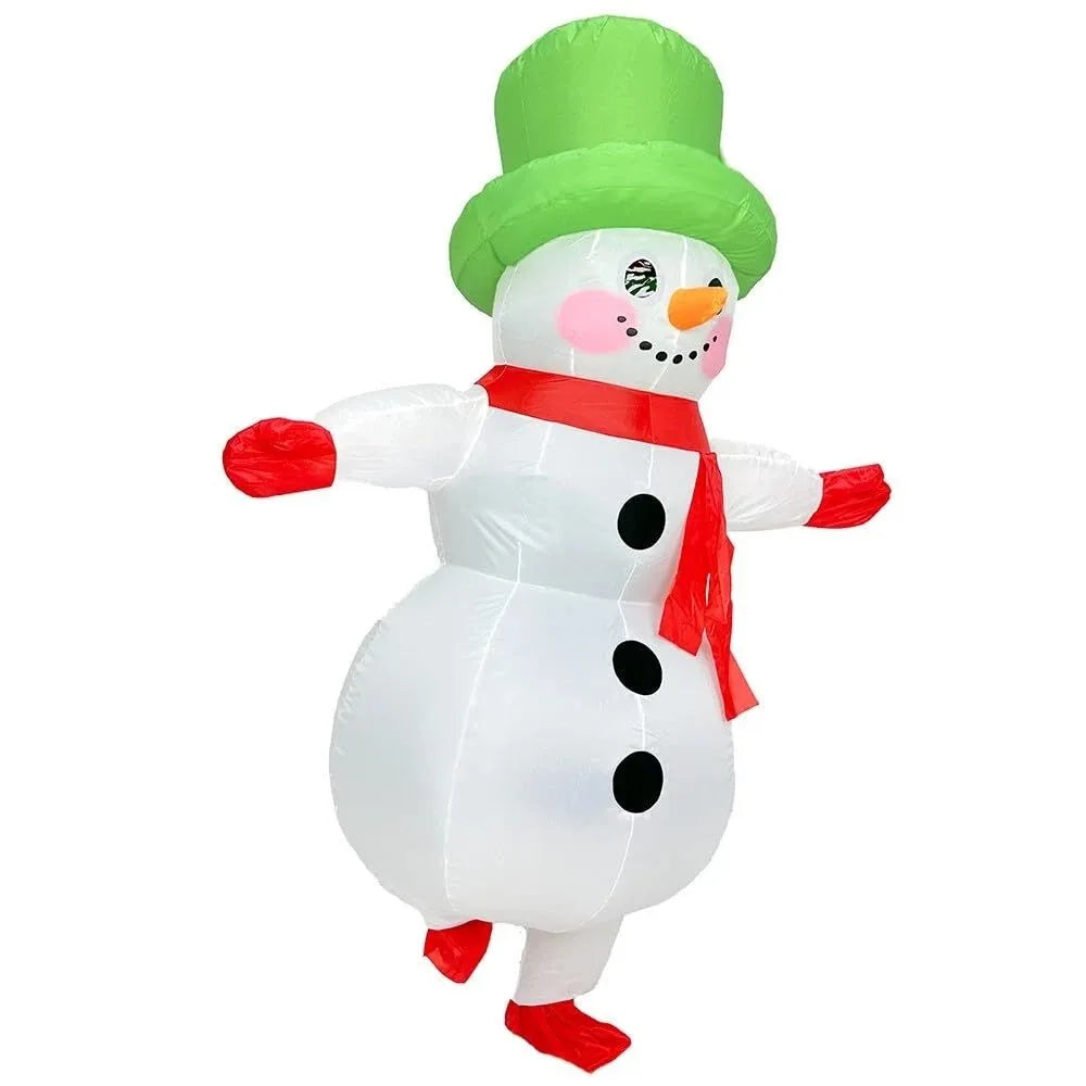 Tenue gonflable bonhomme neige fête Noël