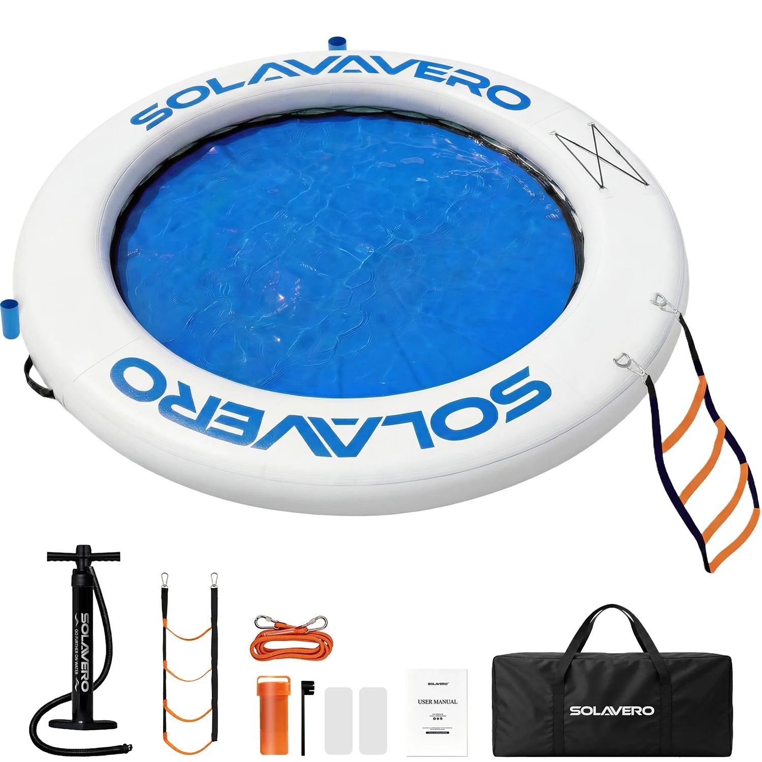 Plateforme flottante gonflable ronde piscine