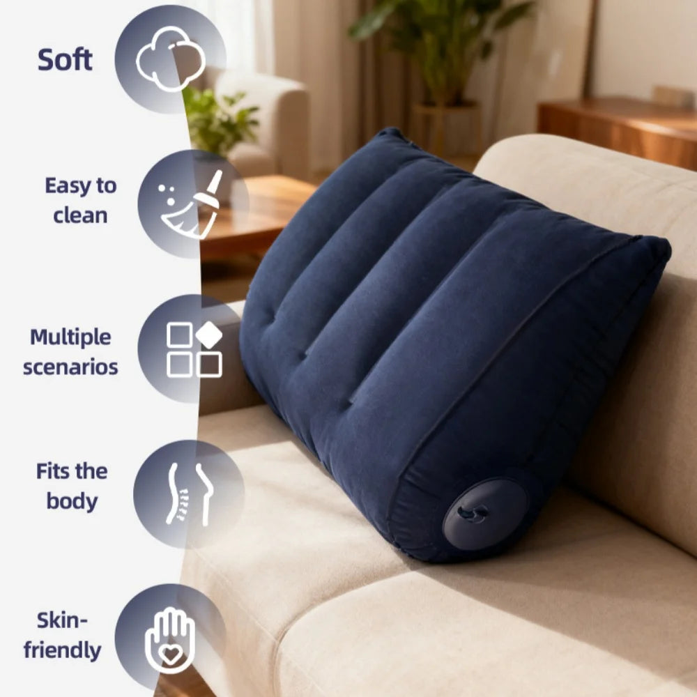 Oreiller gonflable voyage repose-jambes confort bureau