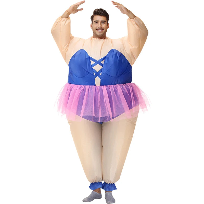 Costume lutteur gonflable unisexe 155-195 cm