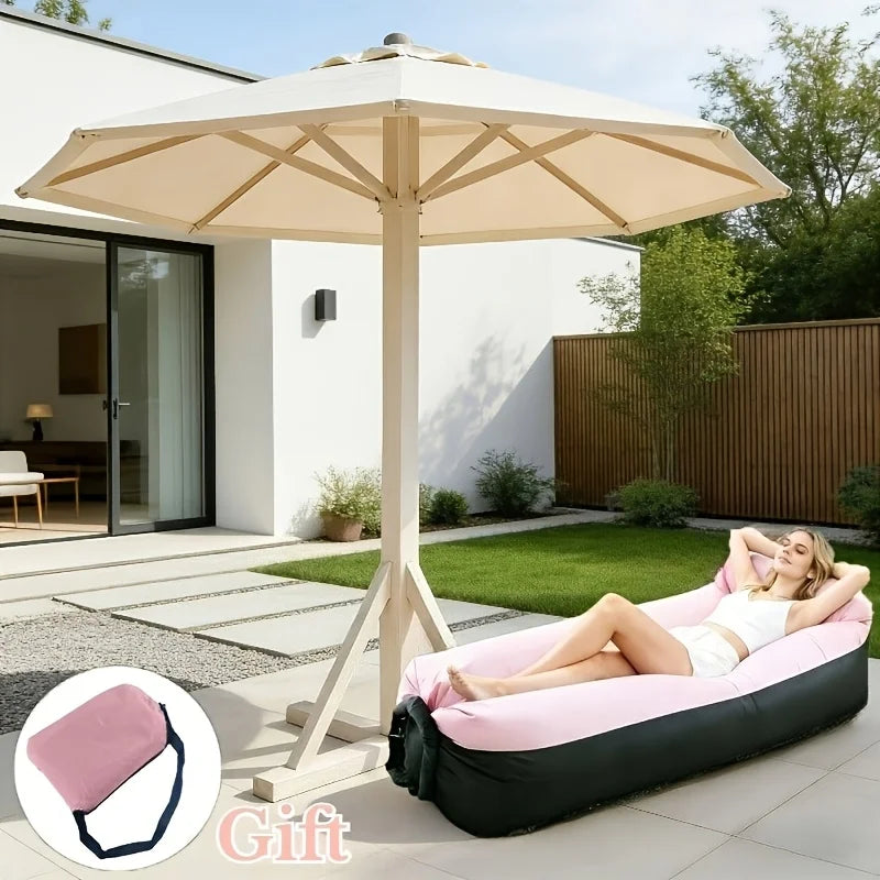 Tapis de Couchage Gonflable Oreiller Intégré - vue en situation extérieure