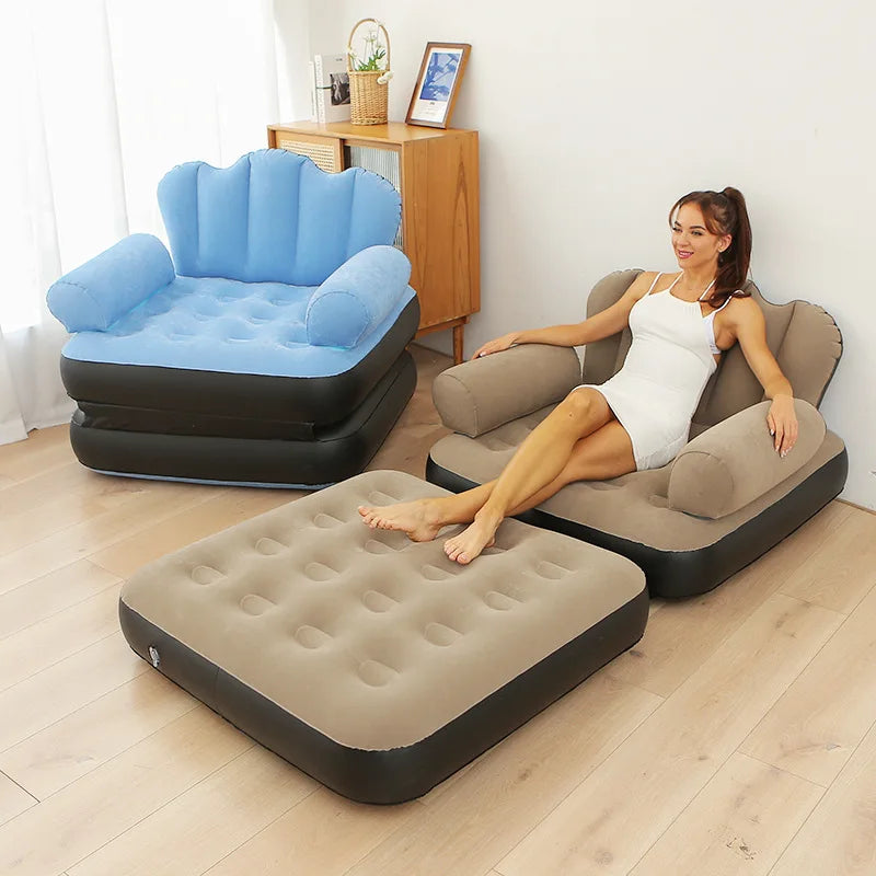 Canapé gonflable plie pour le transport