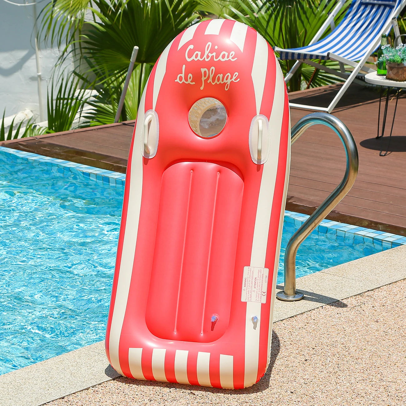 Bouée gonflable planche surf natation piscine jaune