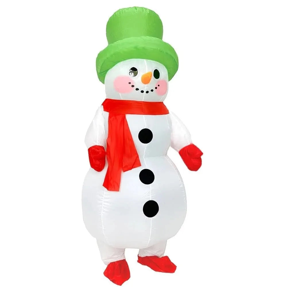 Costume gonflable bonhomme de neige adulte