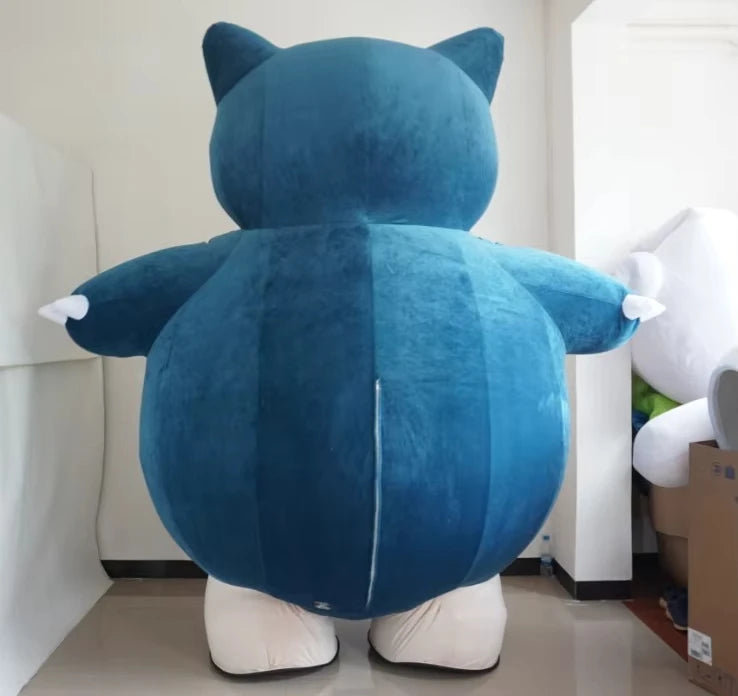 Costume gonflable ours endormi porté lors d'une animation