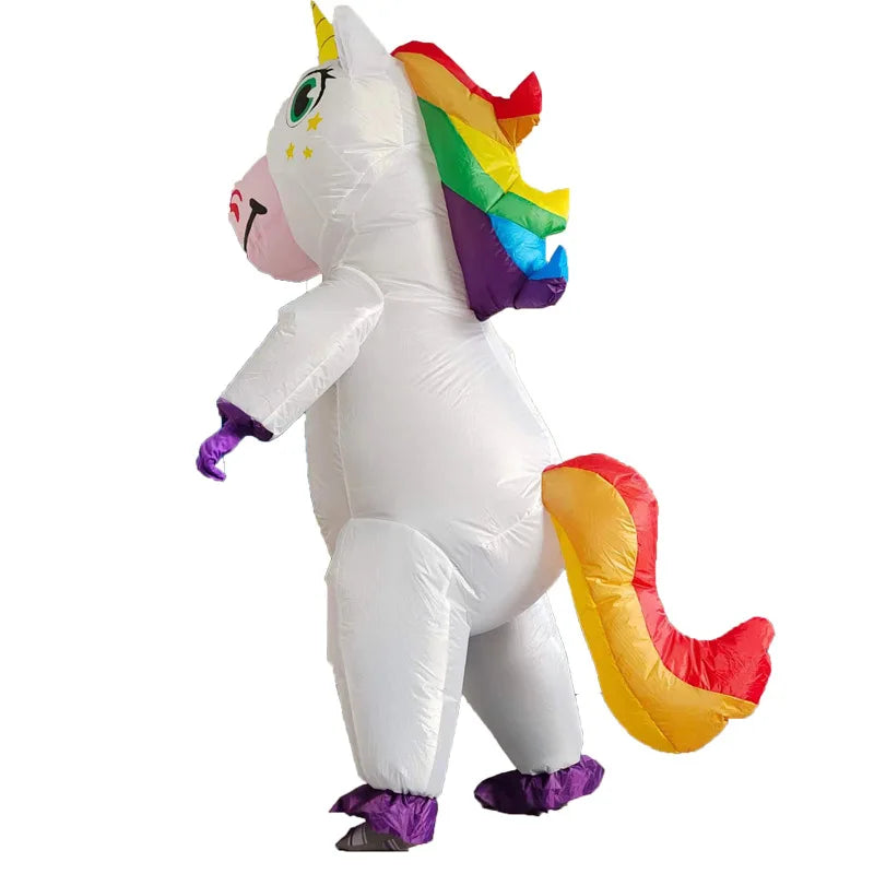 Costume gonflable licorne beige adulte Halloween