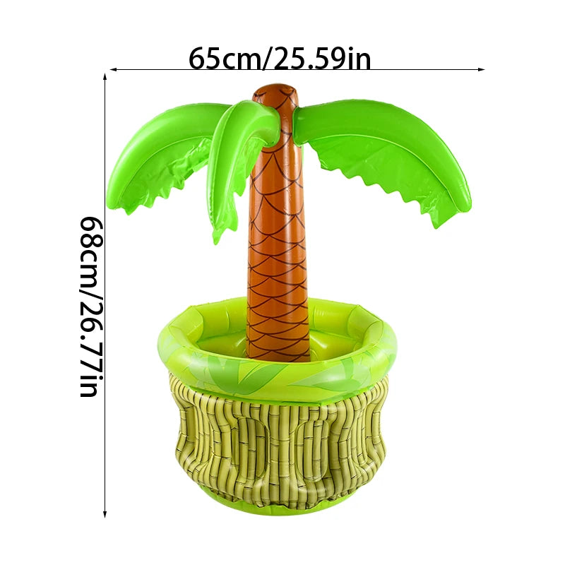 Seau à glace gonflable thème plage et soleil
