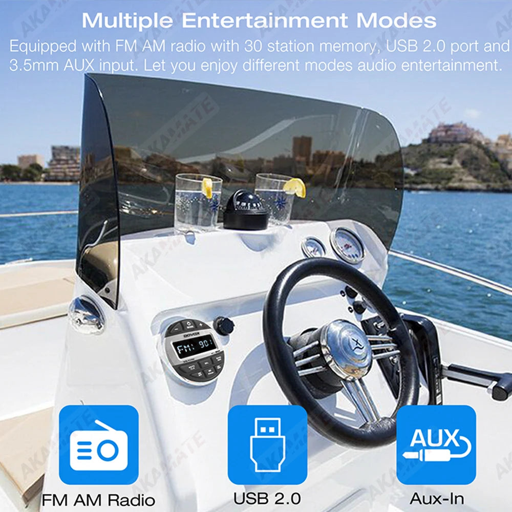 Antenne radio marine pour bateau gonflable