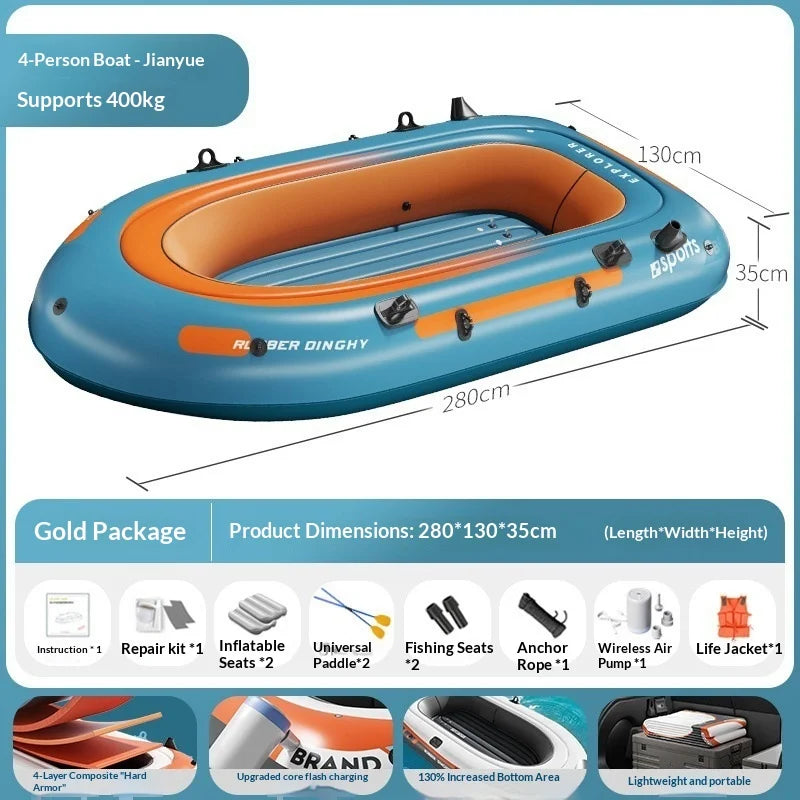 Kayak gonflable naviguant sur un lac