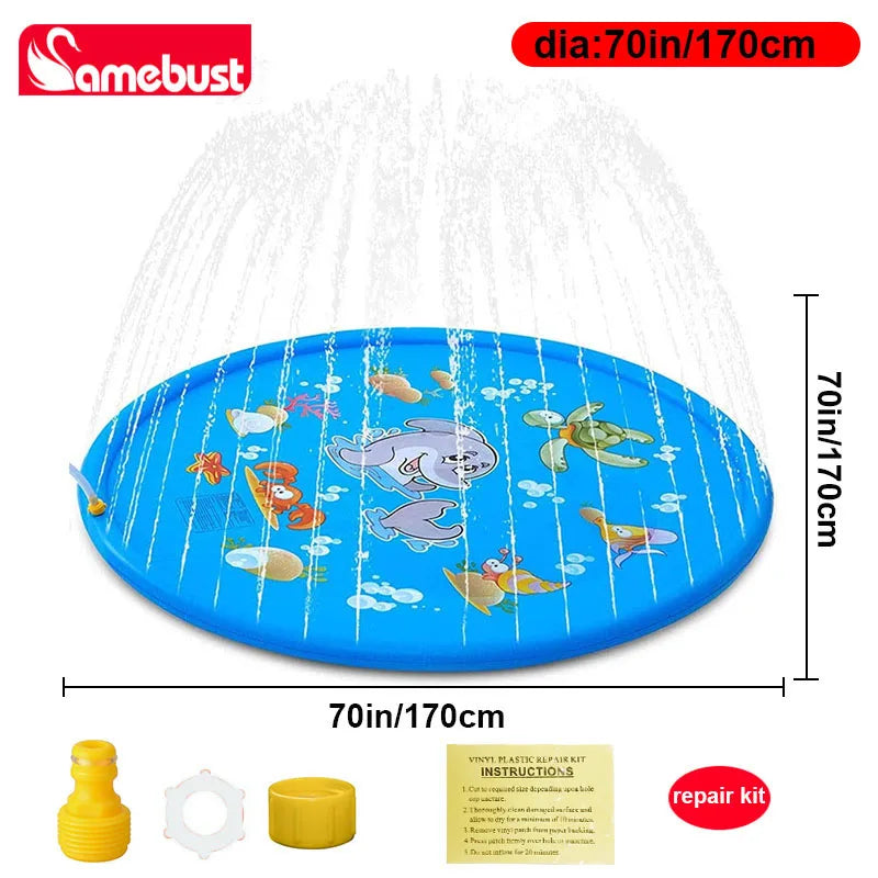 Tapis d'arrosage gonflable 100 cm compact enfants