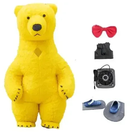 Costume gonflable ours polaire géant coloris blanc