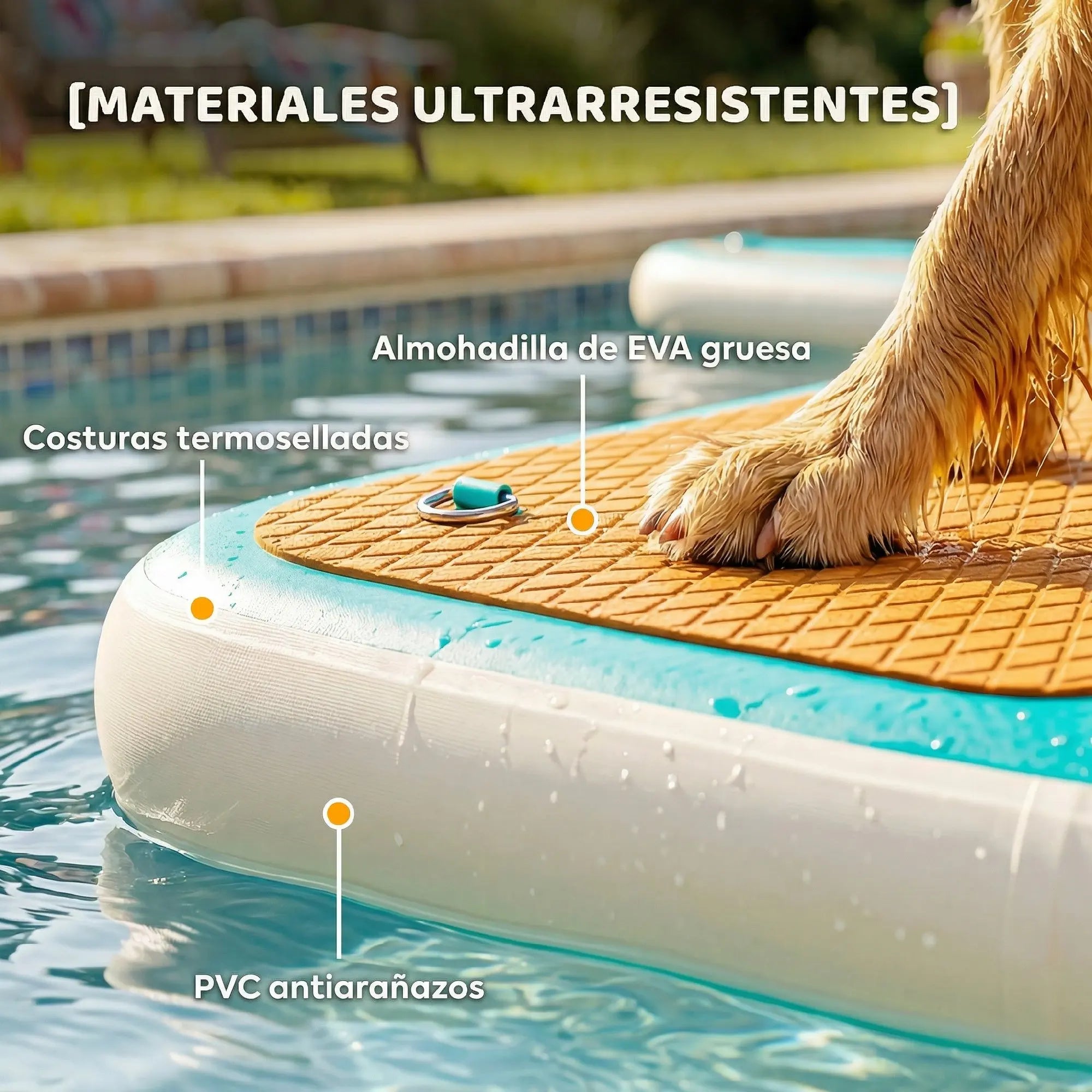 Pompe à air et sac de rangement inclus rampe chien gonflable