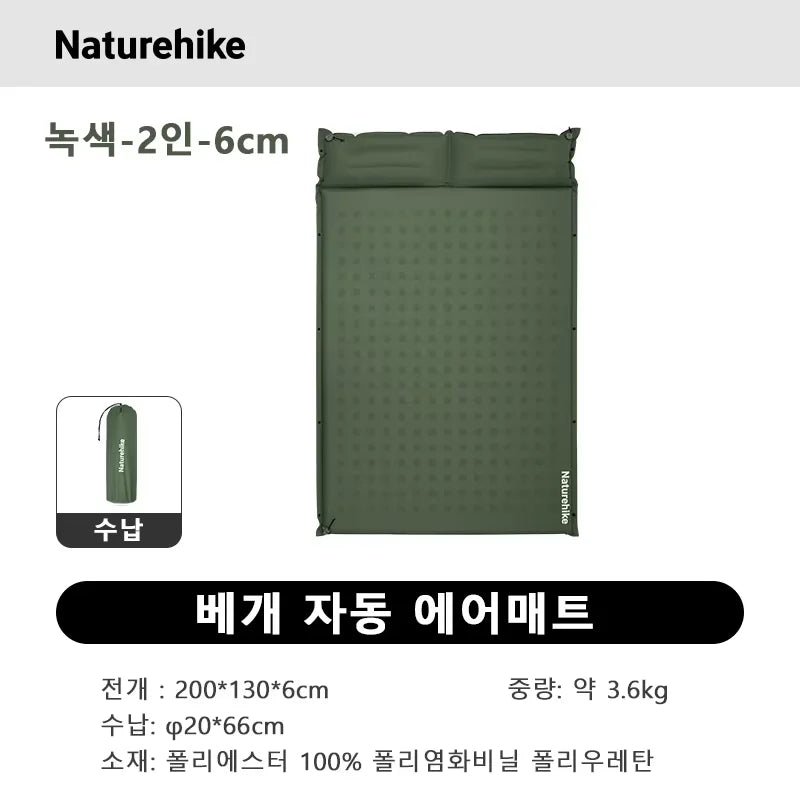 Vue d'ensemble du tapis de couchage gonflable camping