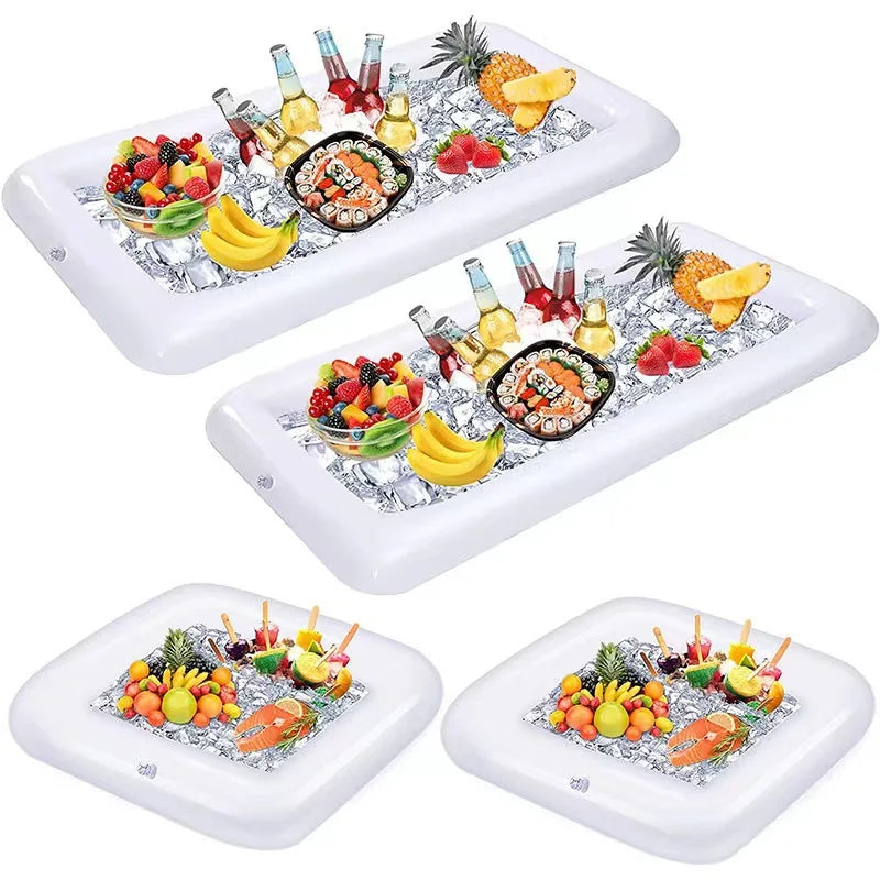 Bouée gonflable plateau buffet à la piscine