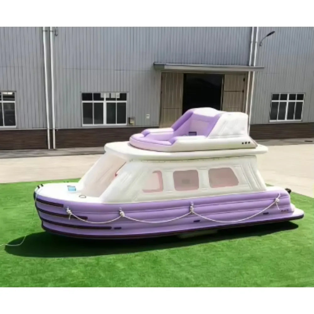 Plateforme Flottante Gonflable Fête Double Pont - vue de côté