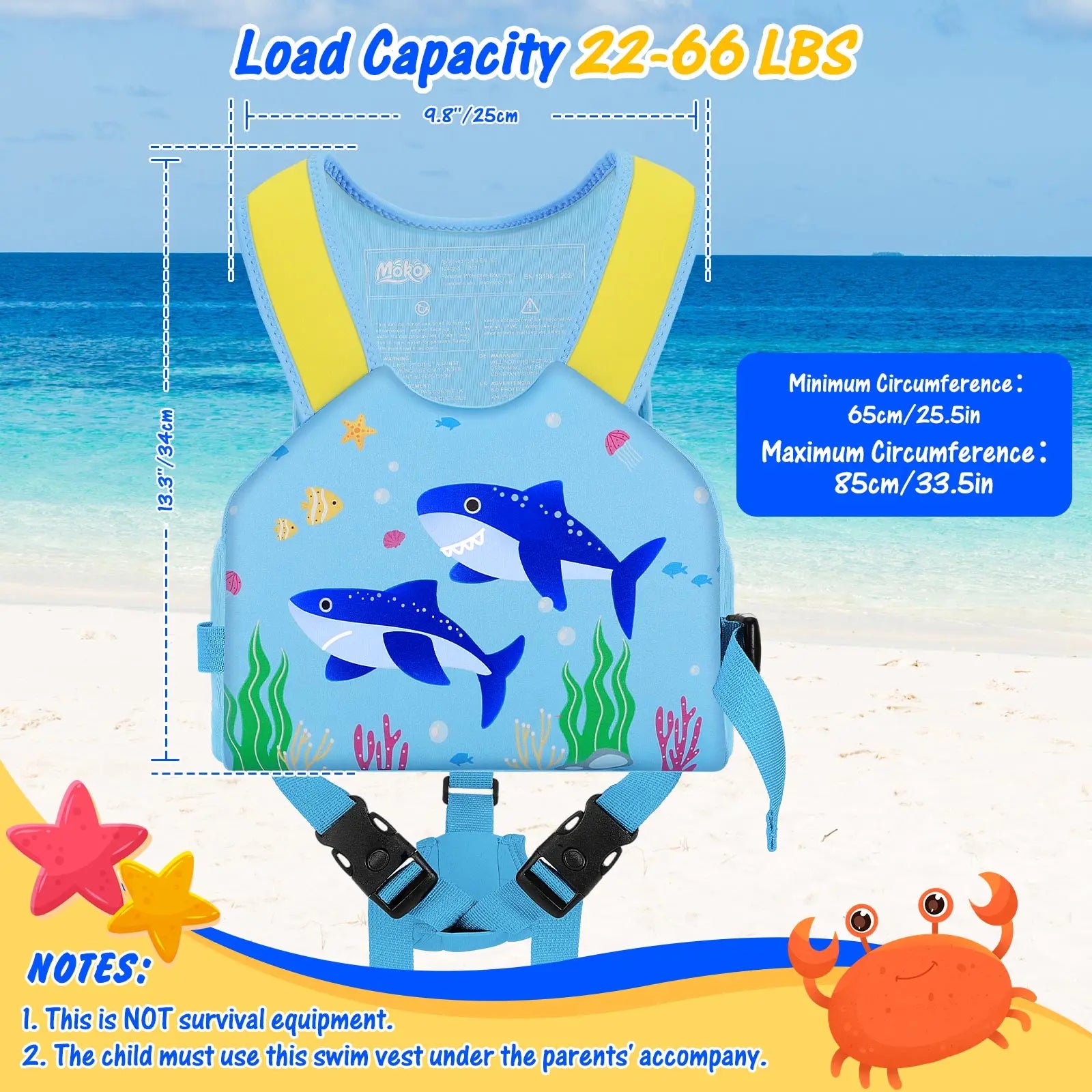 Gilet de bain tout-petit plusieurs coloris