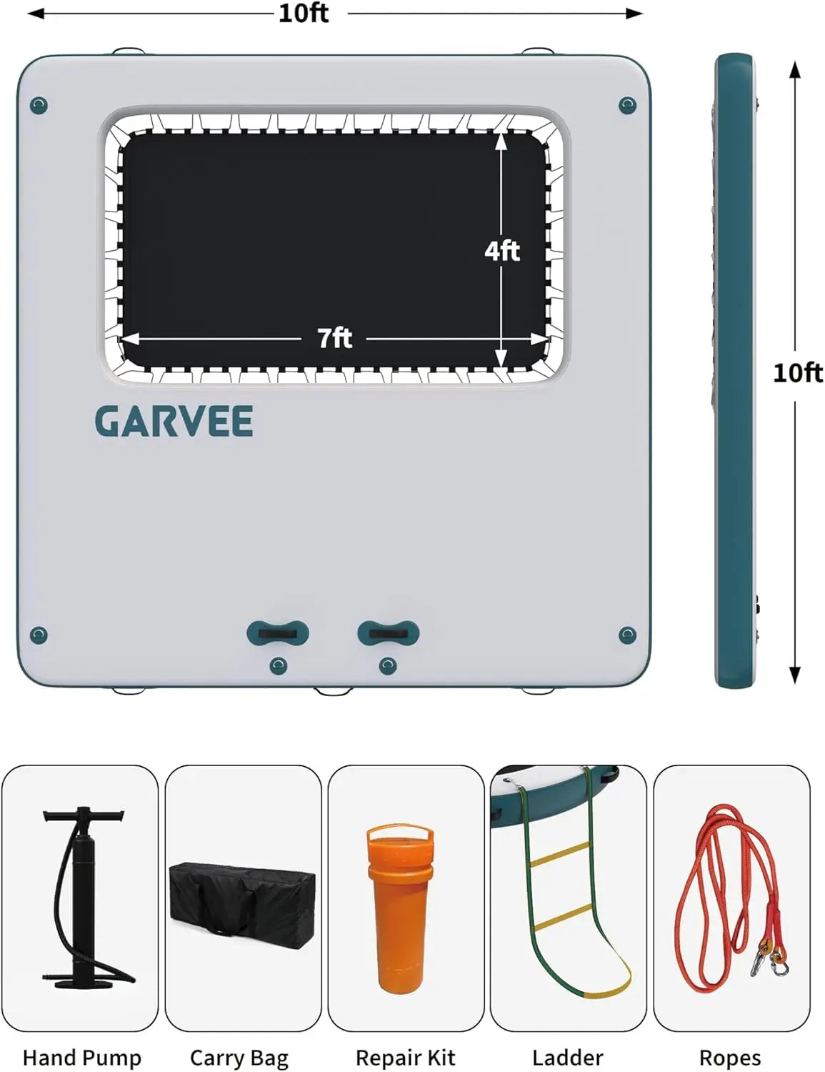 Plateforme flottante gonflable bronzage piscine