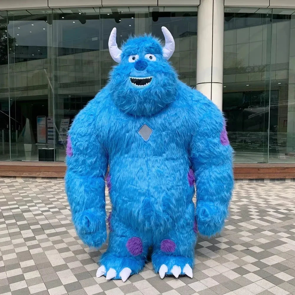 Costume gonflable monstre bleu taille 2 mètres