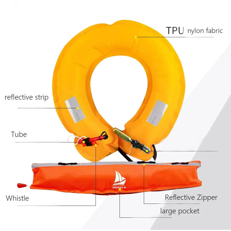 Ceinture de sauvetage gonflable portée à la taille
