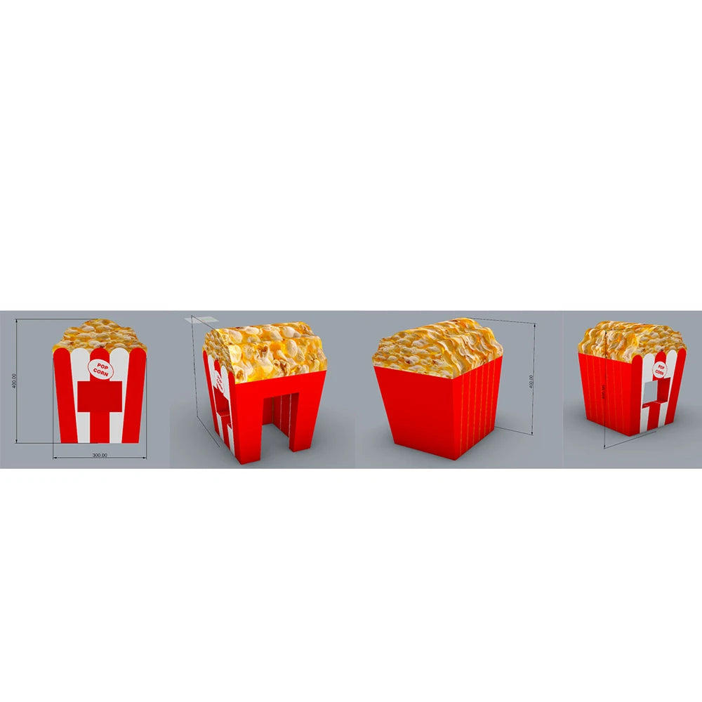 Stand gonflable utilisé pour la vente de pop-corn