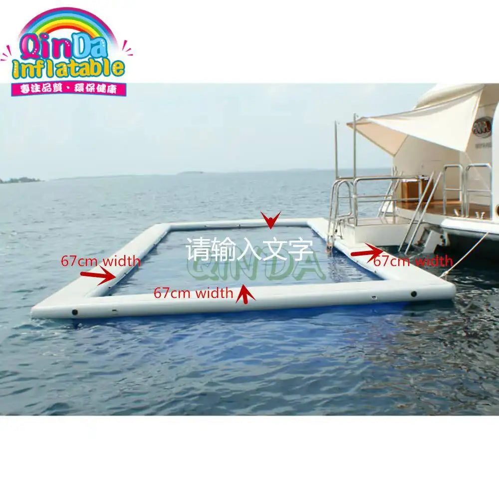 Structure gonflée de la piscine flottante pour bateau