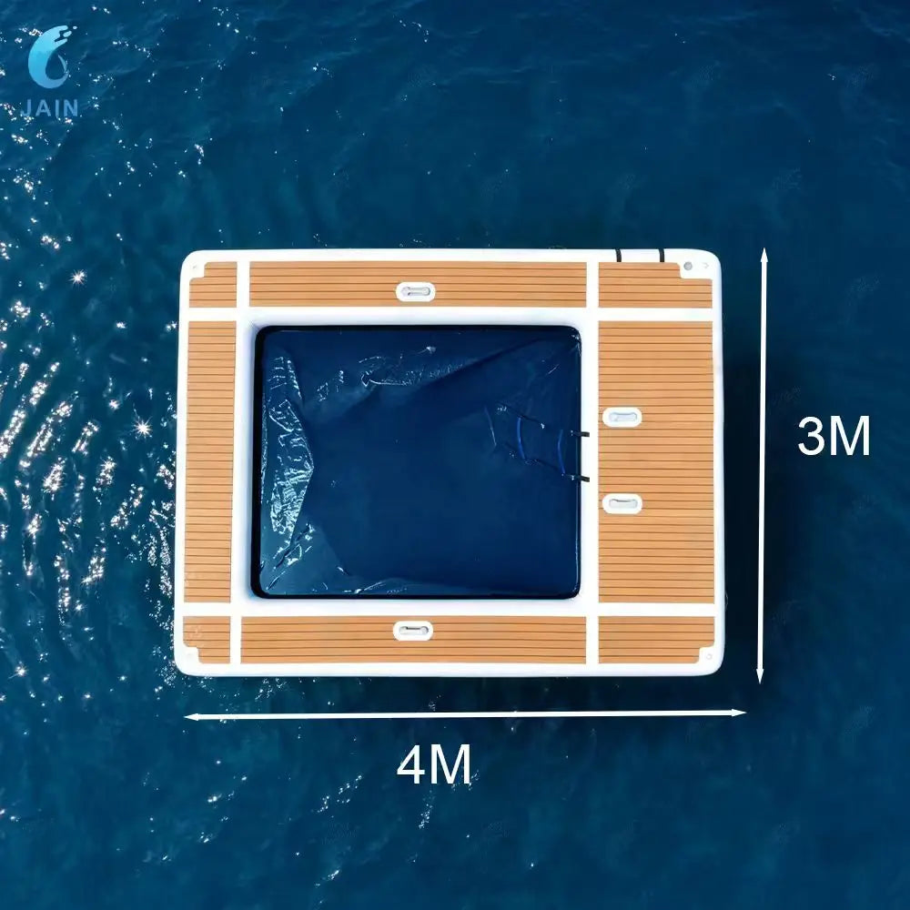 Plateforme flottante gonflable pour la pêche