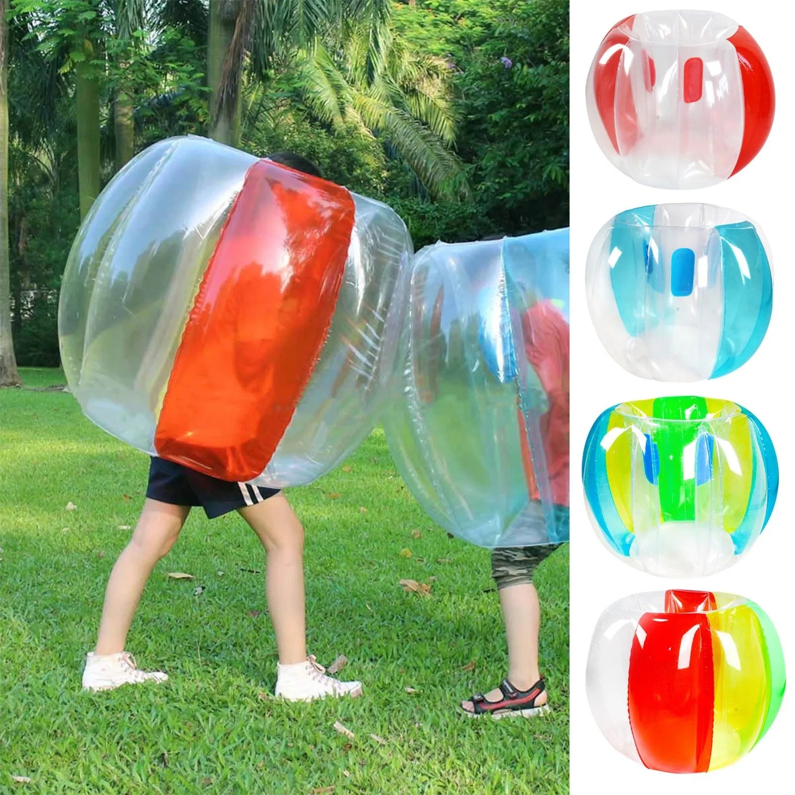 Zorb ball gonflable bulle choc vue d'ensemble